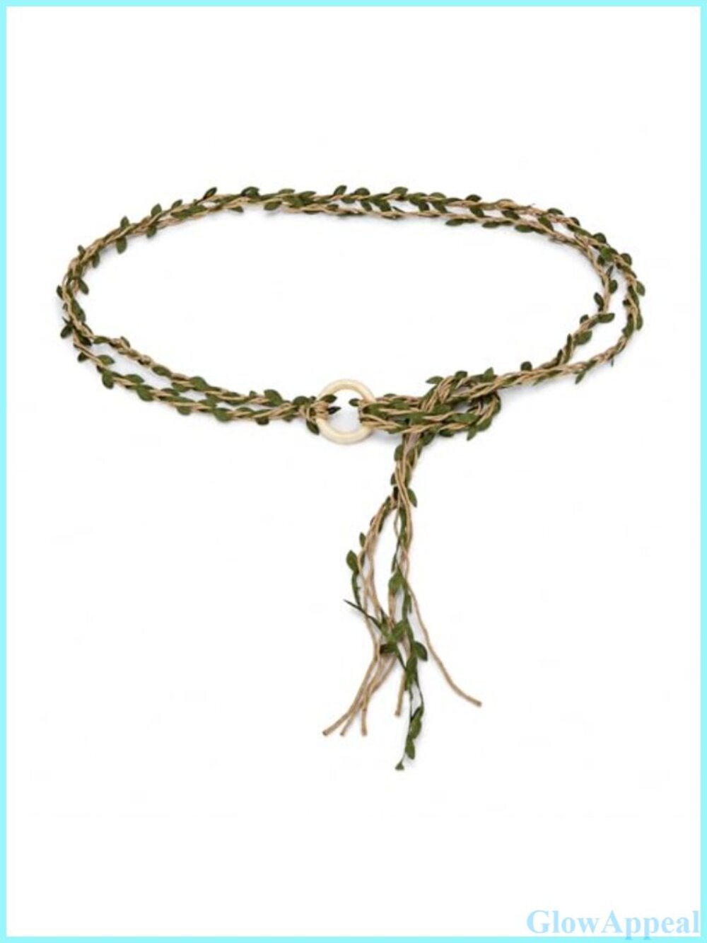 Boho Braided Leaf Chain Renaissance Belt Medieval Waist Rope Fairy Dress